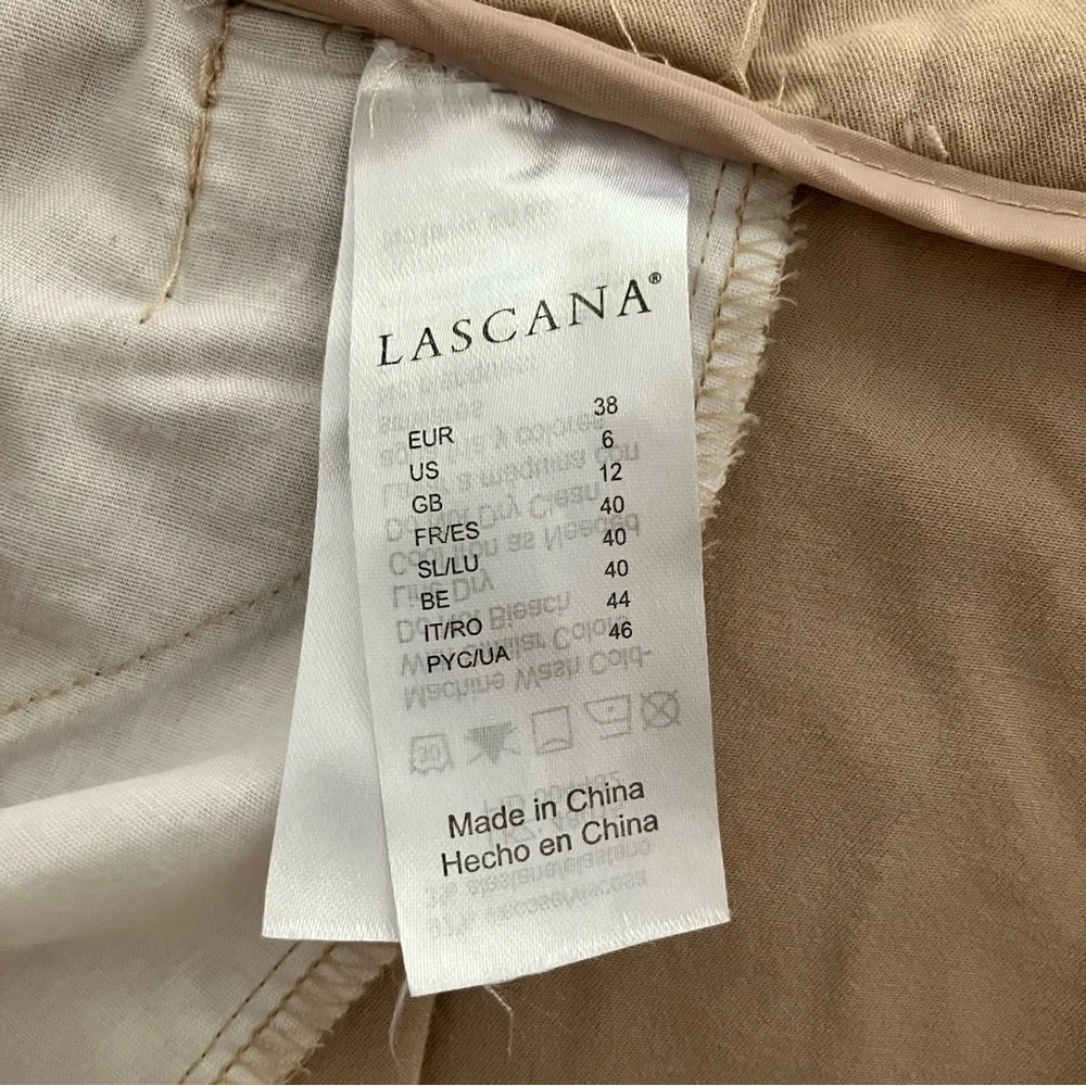 Stylish Tan Pleated High Waisted Cargo Pants for Women